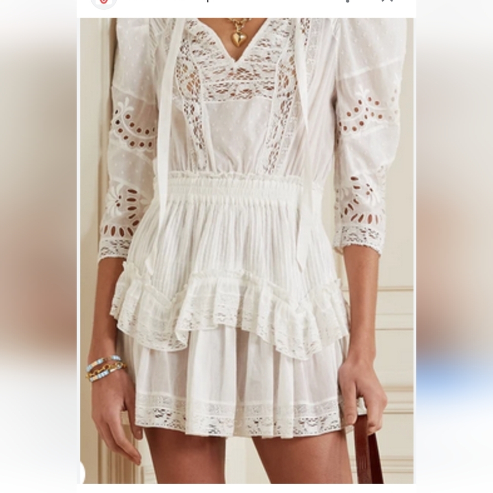 TODAY⚡️NWT LOVESHACKFANCY ISADORA DRESS SZ L - Picture 1 of 10